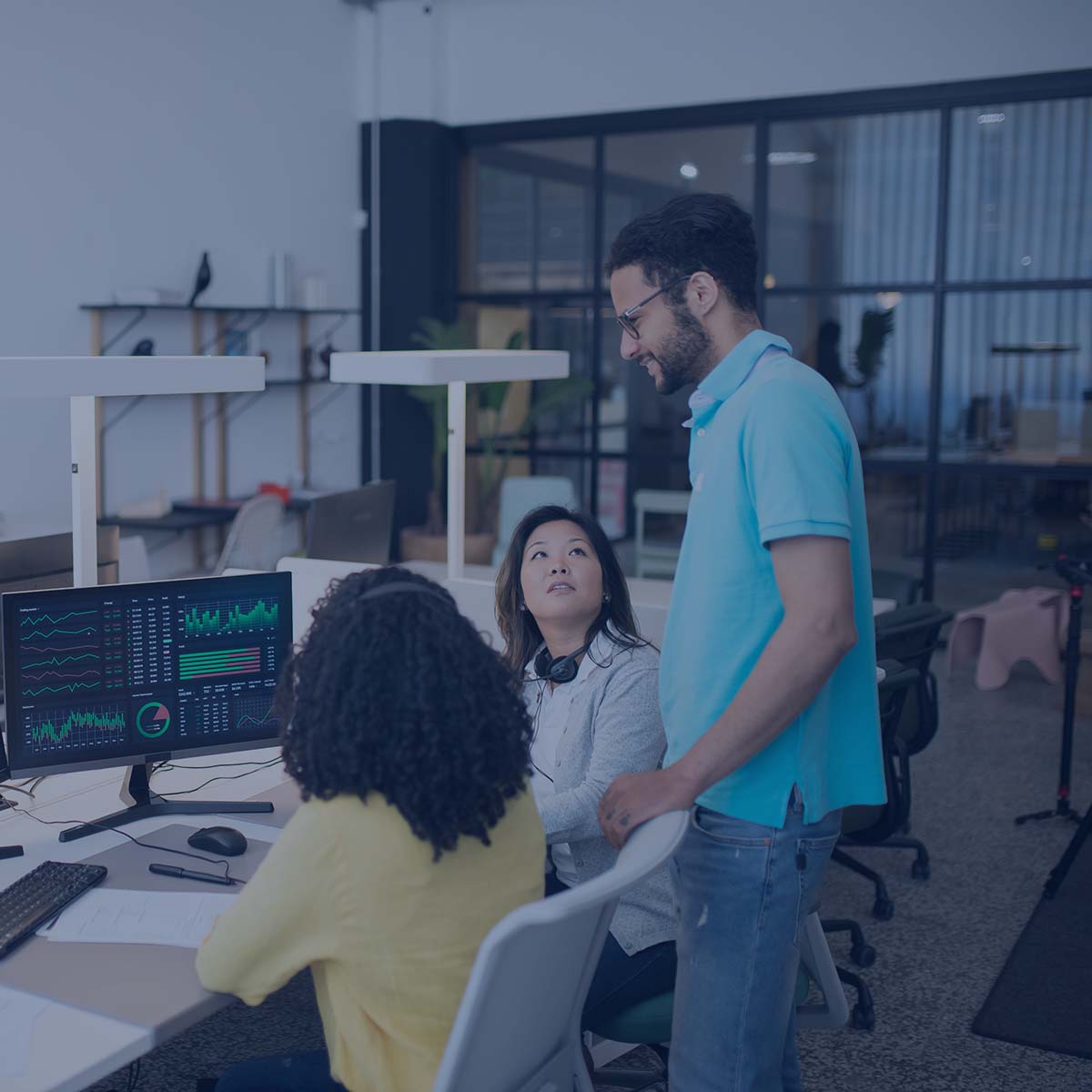 Employees in meeting