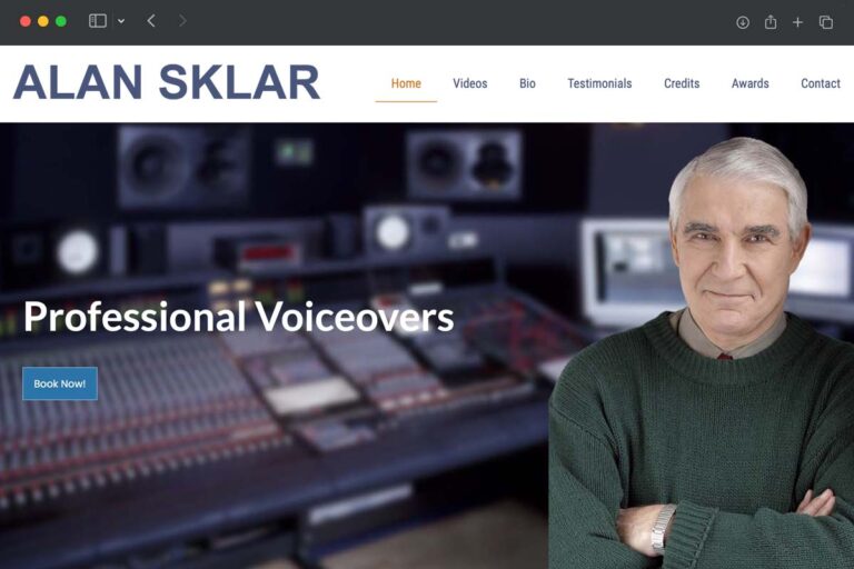 Alan Sklar homepage screenshot
