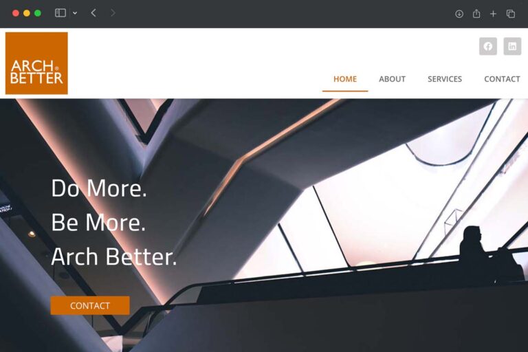 Arch Better homepage screenshot
