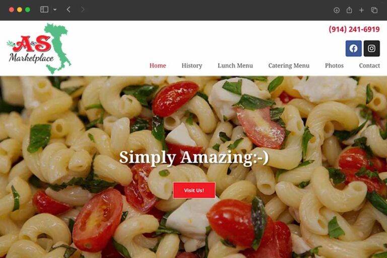 A&S Marketplace homepage screenshot