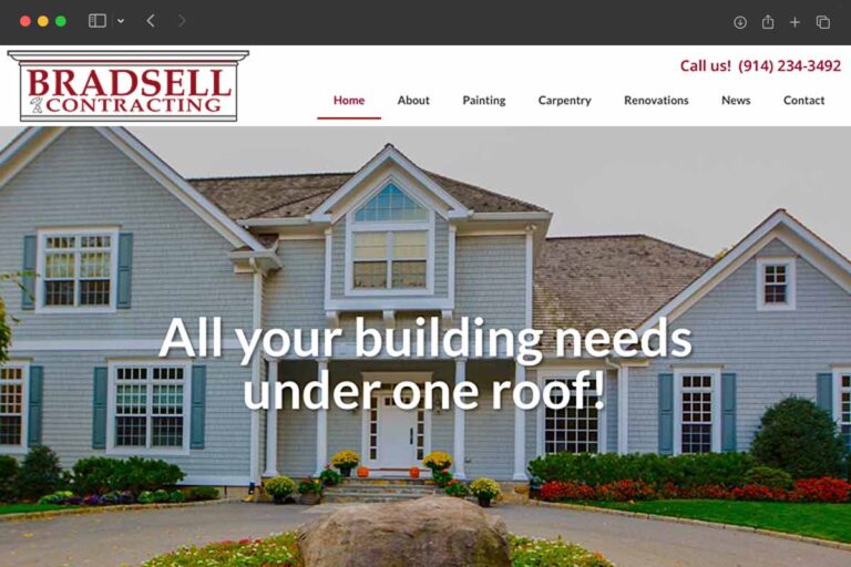 Bradsell Contracting homepage screenshot
