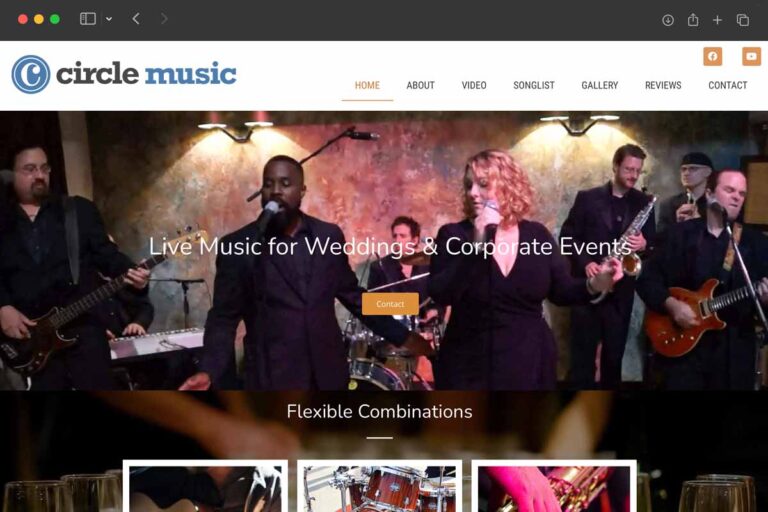 Circle Music homepage screenshot