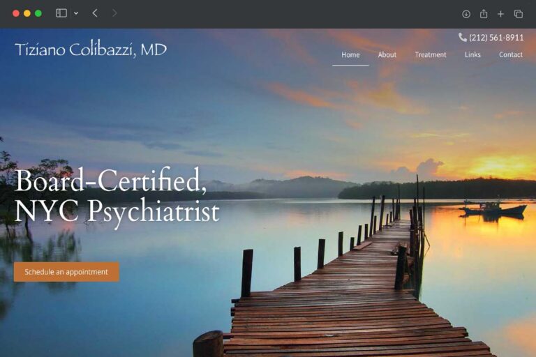 Tiziano Colibazzi, MD homepage screenshot