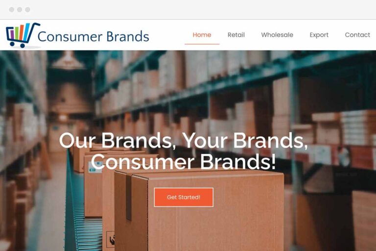 Consumer Brands homepage screenshot