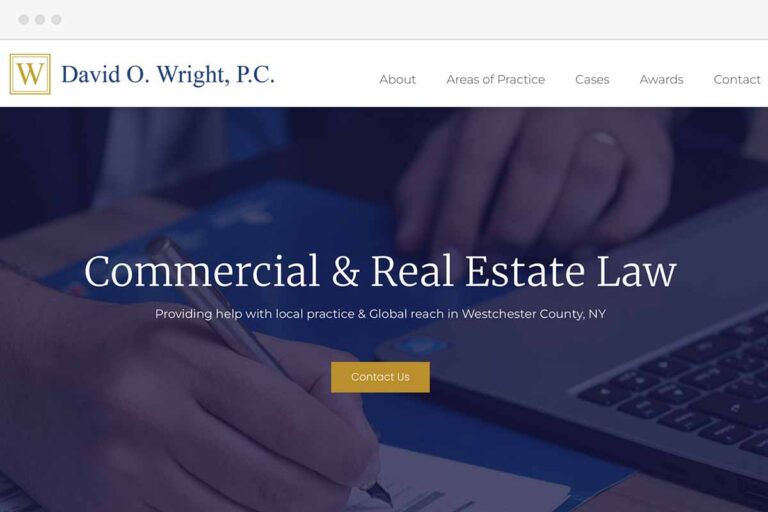 David O. Wright Law homepage screenshot