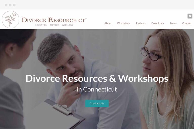 Divorce Resource CT homepage screenshot