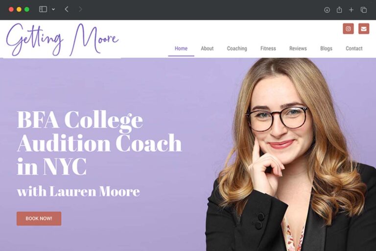 Getting Moore homepage screenshot