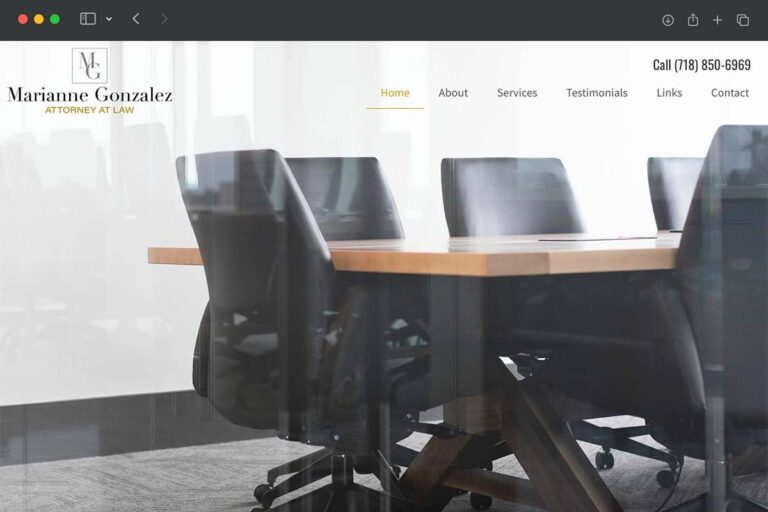 Marianne Gonzalez homepage screenshot