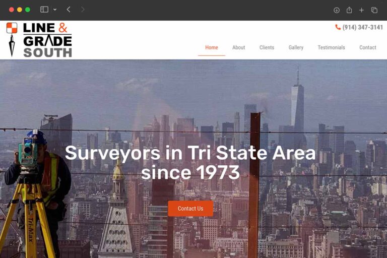 Line & Grade South homepage screenshot