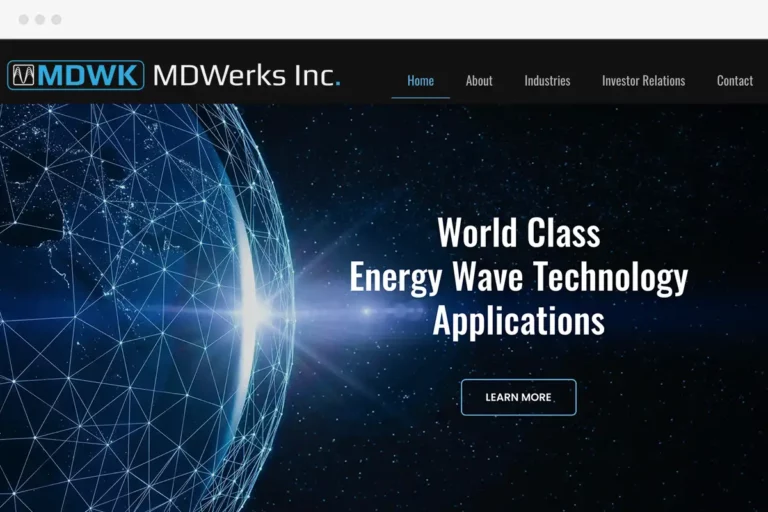 MDWerks Inc homepage screenshot