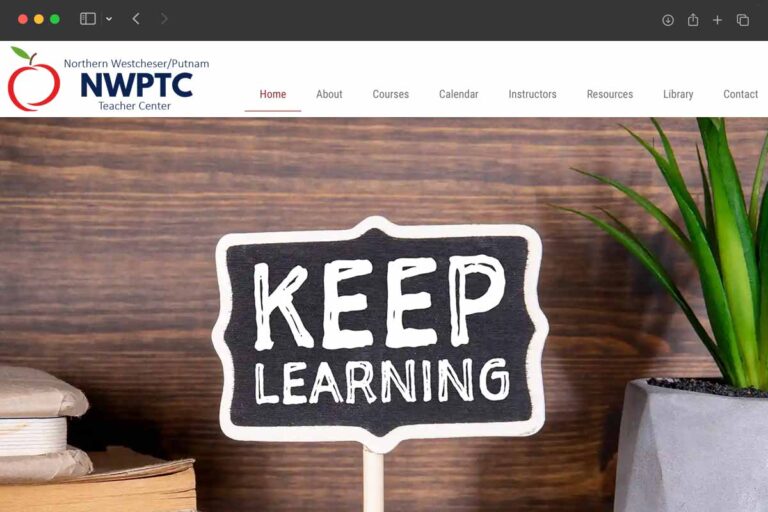NWPTC homepage screenshot