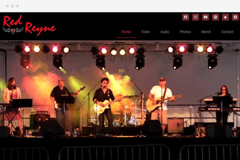 Red Reyne homepage screenshot