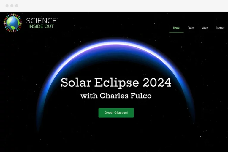 Science Inside Out homepage screenshot
