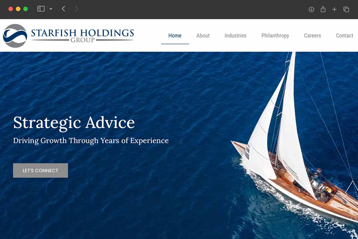 Starfish Holdings homepage screenshot