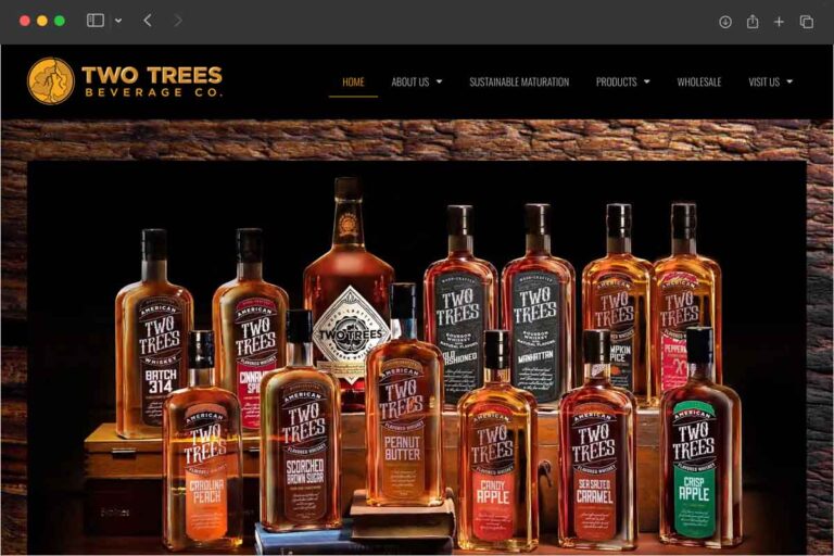 Two Trees Beverage Co homepage screenshot