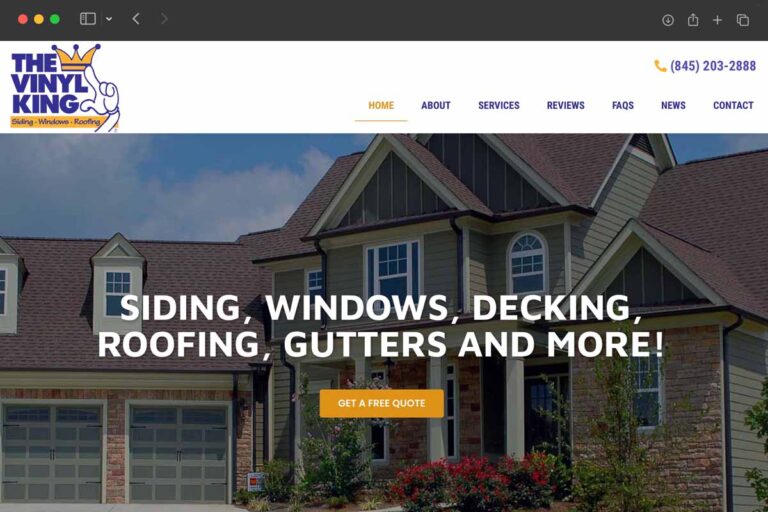 The Vinyl King homepage screenshot