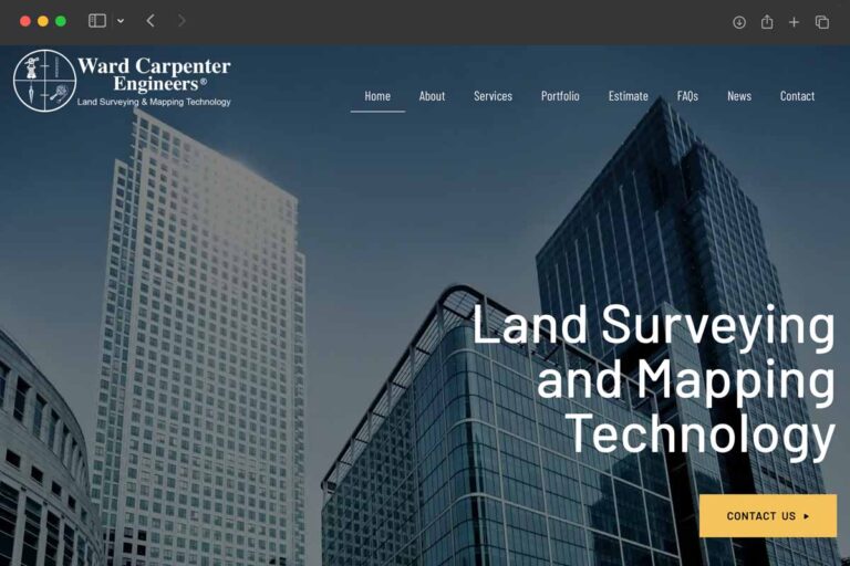 Ward Carpenter homepage screenshot